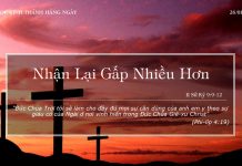 Nhận Lại Gấp Nhiều Hơn – 26/1/2022