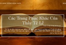 Các Trang Phục Khác Của Thầy Tế Lễ – 28/1/2022