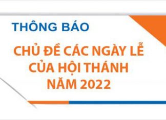 Đề tài các ngày lễ trong năm 2022 của HTTLVN