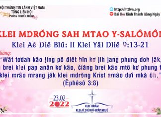 Klei Mdrŏng Sah Mtao Y‑Salômôn – 23/2/2022