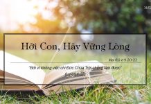 Hỡi Con, Hãy Vững Lòng – 14/2/2022