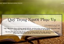 Quý Trọng Người Phục Vụ – 21/2/2022