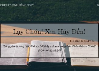 Lạy Chúa! Xin Hãy Đến! – 22/2/2022