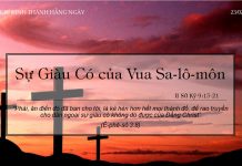 Sự Giàu Có của Vua Sa-lô-môn – 23/2/2022