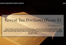 Kevcai Tsa Povthawj (Feem 2) – 26/2/2022