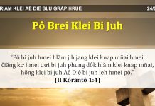 Pô Brei Klei Bi Juh – 24/3/2022