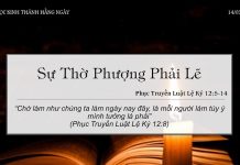 Sự Thờ Phượng Phải Lẽ – 14/3/2022