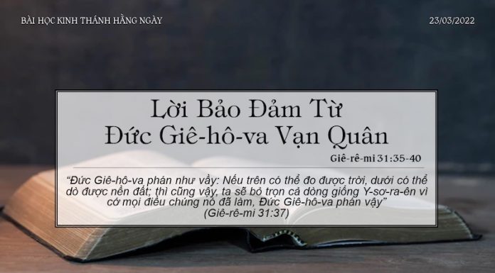Lời Bảo Đảm Từ Đức Giê-hô-va Vạn Quân – 23/3/2022