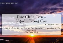 Đức Chúa Trời – Nguồn Trông Cậy – 25/3/2022