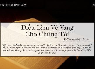 Điều Làm Vẻ Vang Cho Chúng Tôi – 26/3/2022