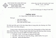 UB. Thanh Thiếu Nhi: Thông Báo Chương Trình Thánh Nhạc Cơ Đốc Dành Cho Thiếu Niên