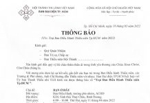 Thông Báo V/v Trại Ban Điều Hành Thiếu Niên Tp.HCM Năm 2022