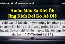 Amâo Mâo Sa Klei Ôh Jing Dleh Đei Kơ Aê Diê – 23/4/202