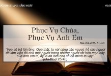 Phục Vụ Chúa, Phục Vụ Anh Em – 1/5/2022