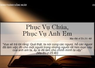 Phục Vụ Chúa, Phục Vụ Anh Em – 1/5/2022