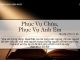 Phục Vụ Chúa, Phục Vụ Anh Em – 1/5/2022