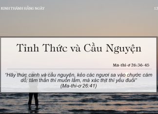 Tỉnh Thức và Cầu Nguyện – 13/4/2022