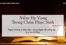 Niềm Hy Vọng Trong Chúa Phục Sinh – 17/4/2022