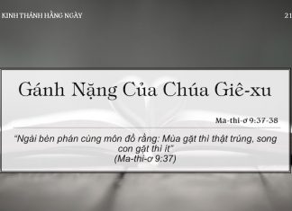 Gánh Nặng Của Chúa Giê-xu – 21/4/2022