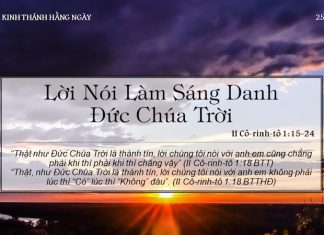 Lời Nói Làm Sáng Danh Đức Chúa Trời – 25/4/2022