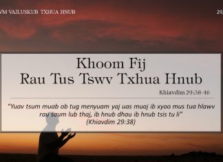Khoom Fij Rau Tus Tswv Txhua Hnub – 29/4/2022