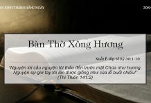 Bàn Thờ Xông Hương – 30/4/2022