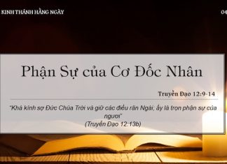 Phận Sự của Cơ Đốc Nhân – 4/4/2022