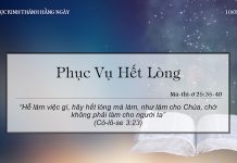 Phục Vụ Hết Lòng – 10/5/2022