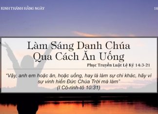Làm Sáng Danh Chúa Qua Cách Ăn Uống – 16/5/2022
