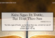 Kiêu Ngạo Đi Trước, Bại Hoại Theo Sau – 28/5/2022