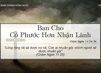 Ban Cho Có Phước Hơn Nhận Lãnh – 9/5/2022