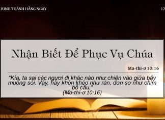 Nhận Biết Để Phục Vụ Chúa – 17/6/2022