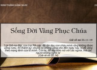 Sống Đời Vâng Phục Chúa – 22/6/2022