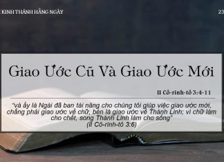 Giao Ước Cũ Và Giao Ước Mới – 23/6/2022