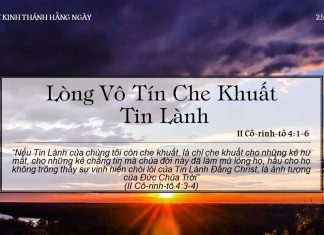 Lòng Vô Tín Che Khuất Tin Lành – 25/6/2022