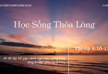 Học Sống Thỏa Lòng – 1/8/2022