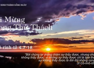 Vui Mừng Trong Thử Thách – 25/7/2022