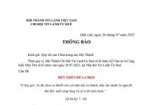 V/v Truyền Hình Trực Tuyến Chương Trình Lễ Cảm Tạ & Cung Hiến Nhà Thờ Tin Lành Cư Huê