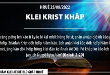 Klei Krist Khăp – 25/8/2022
