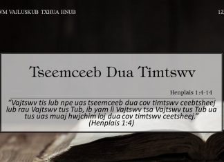 Tseemceeb Dua Timtswv – 12/8/2022