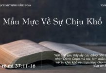 Mẫu Mực Về Sự Chịu Khổ – 23/8/2022