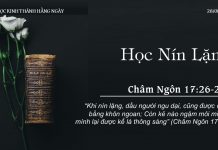 Học Nín Lặng – 28/8/2022