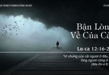 Bận Lòng Về Của Cải – 5/8/2022