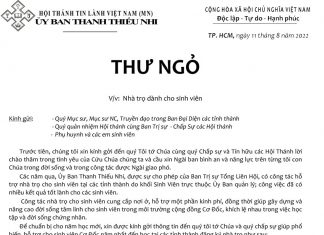 UB. Thanh Thiếu Nhi: Thư Ngỏ – Nhà Trọ Dành Cho Sinh Viên