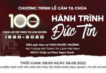 V/v Truyền Hình Trực Tuyến Chương Trình Lễ Cảm Tạ Chúa – Kỷ Niệm 100 Năm Thành Lập HTTL Sài Gòn