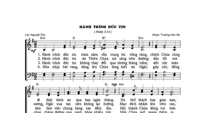 Bài hát: Hành Trình Đức Tin