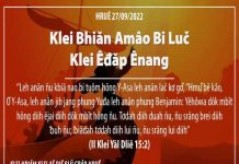 Klei Bhiăn Amâo Bi Luč Klei Êđăp Ênang – 27/9/2022