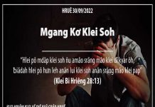 Mgang Kơ Klei Soh – 30/9/2022