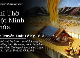 Chỉ Thờ Một Mình Chúa – 17/9/2022