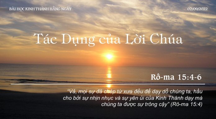Tác Dụng của Lời Chúa – 2/9/2022